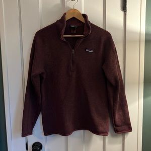 Women’s maroon Patagonia Better Sweater 1/4-zip